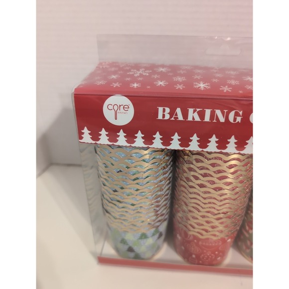 NEW Core Kitchen 75 Piece Box of Thick Holiday Cheer Baking Cups - Picture 7 of 10